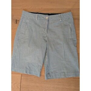 Tommy Hilfiger Golf Shorts Gingham Check Casual‎ Blue Green Women's Size 10